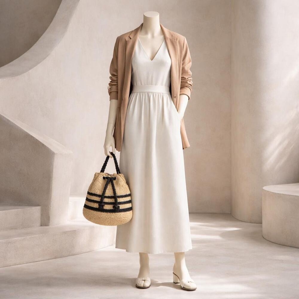 Cynthia Rowley Luxurious Handmade Woven Straw knotted Bucket Backpack Bag